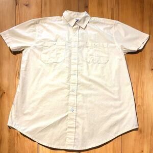 Bruno Short Sleeve Shirt Mens Size M Yellow Button Up Chest Pockets Collared